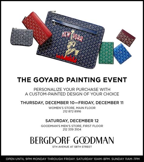 barneys goyard painting event|goyard canvas.